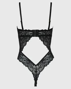 Allover Lace Open Back Bodysuit in*La Senza Outlet