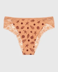 Cheeky Panty with Lace Trim in She Sells Sea Shells*La Senza Outlet