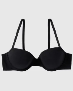Cotton Lightly Lined Demi Bra in Black*La Senza Discount