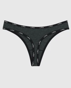 Everyday Thong Panty with Logo Trim*La Senza Online