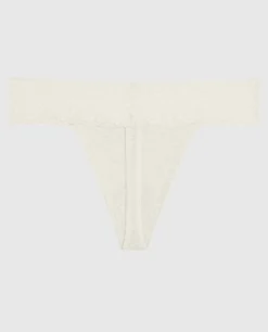 Everyday Thong Panty with Lace Trim*La Senza Outlet