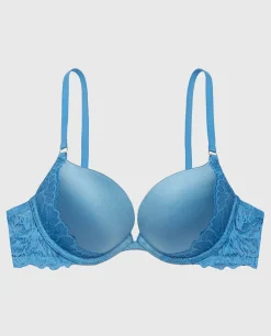 Lace Wing Push Up Bra in Pacific Coast*La Senza Clearance