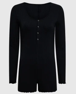 Long Sleeve Ribbed Onesie in*La Senza New