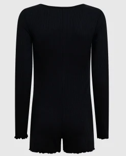 Long Sleeve Ribbed Onesie in*La Senza New