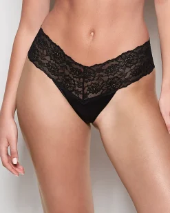 Magnificent Lace Thong Panty in Black*La Senza New