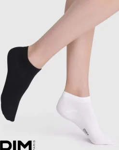 Pack of 2 Cotton Ankle Socks in Black and White*La Senza Clearance