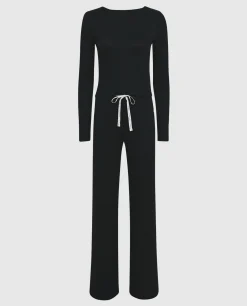 Pajama Pant with Logo Drawstring in Smoulder Black*La Senza Online