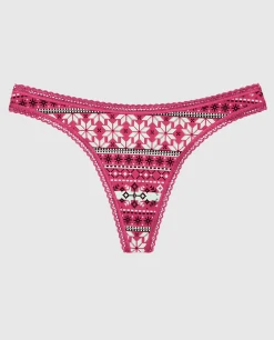 Remix Cotton Thong Panty*La Senza Best