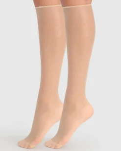 Sheer Knee High Stocking in Sugar Baby*La Senza New