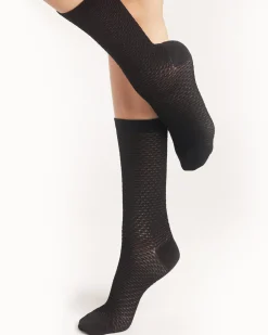 Textured Crew Socks in Black*La Senza Best