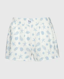 Textured Pajama Short in She Sells Sea Shells*La Senza Sale