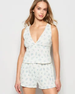 Textured Pajama Short in She Sells Sea Shells*La Senza Sale