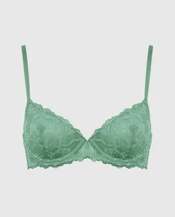 Unlined Demi Bra with Allover Lace*La Senza Outlet