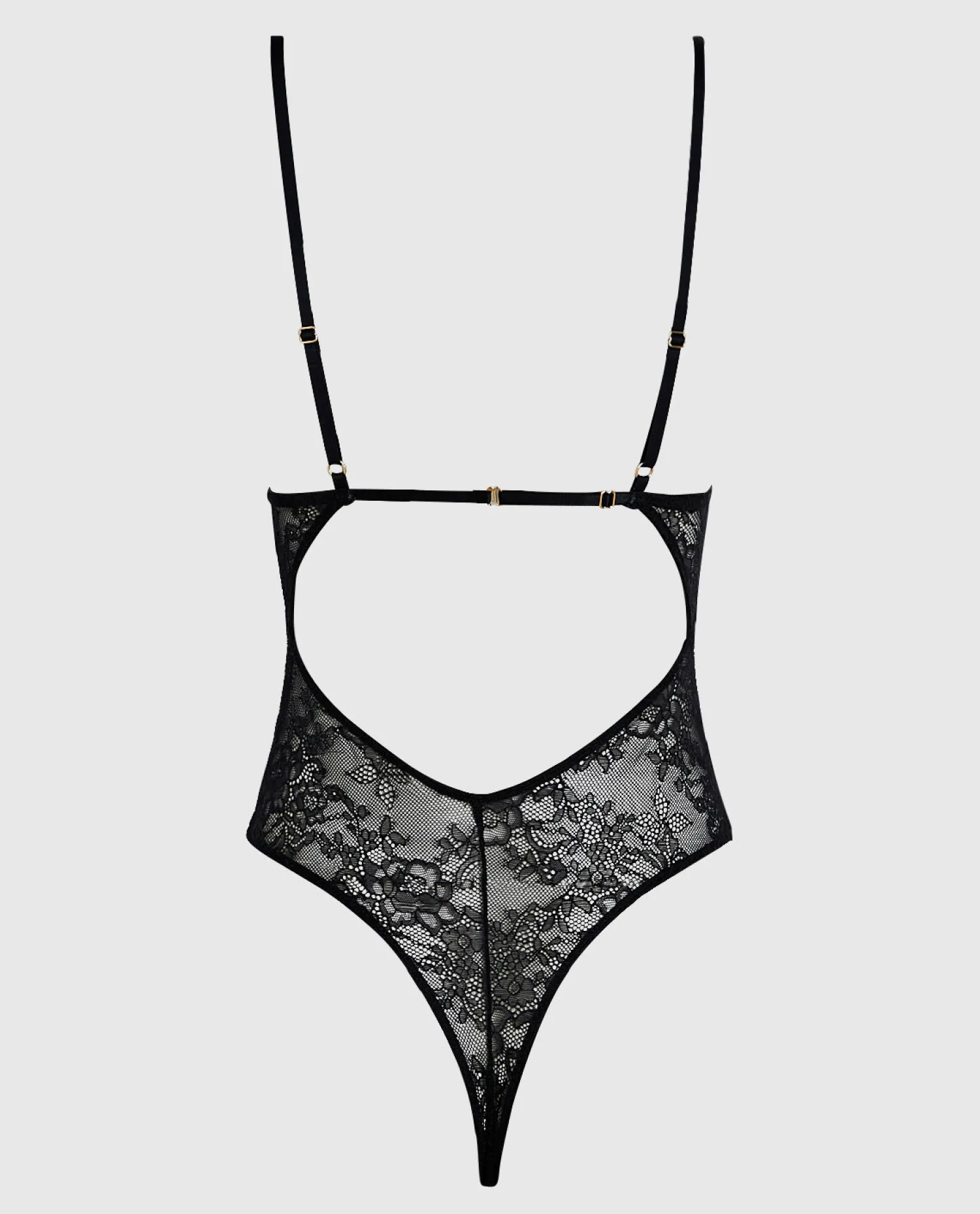 Unlined Lace Bodysuit with Cutout in Black*La Senza Best