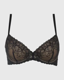 Unlined Lace Demi Bra in Black and Blush*La Senza Online
