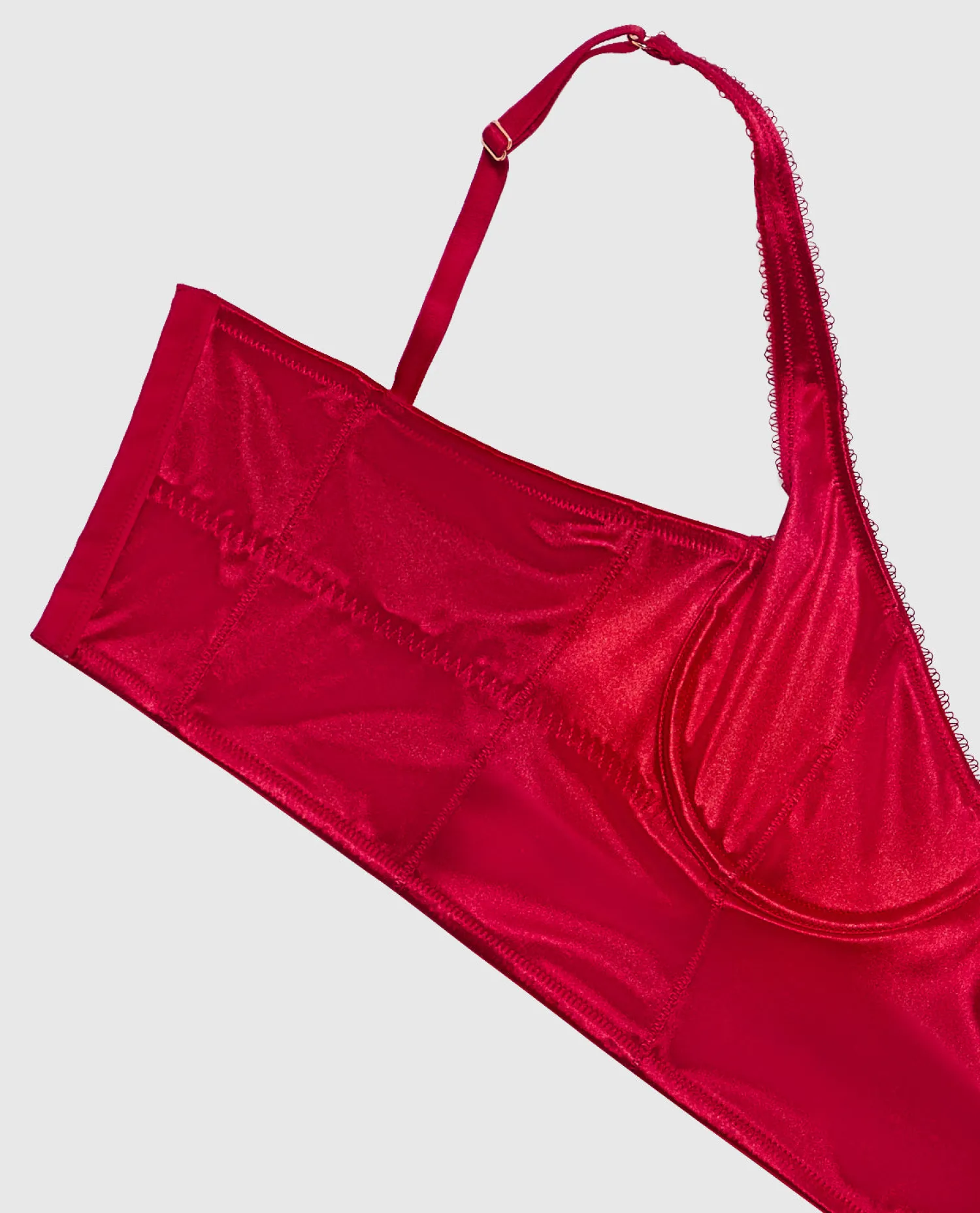 Unlined Satin Balconette Bra Top in*La Senza New